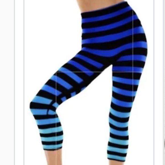 K-DEER Pants - K-Deer striped capri leggings medium